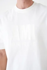 Ami Paris 'Tonal Logo' Embroidered T-Shirt – Bild 5