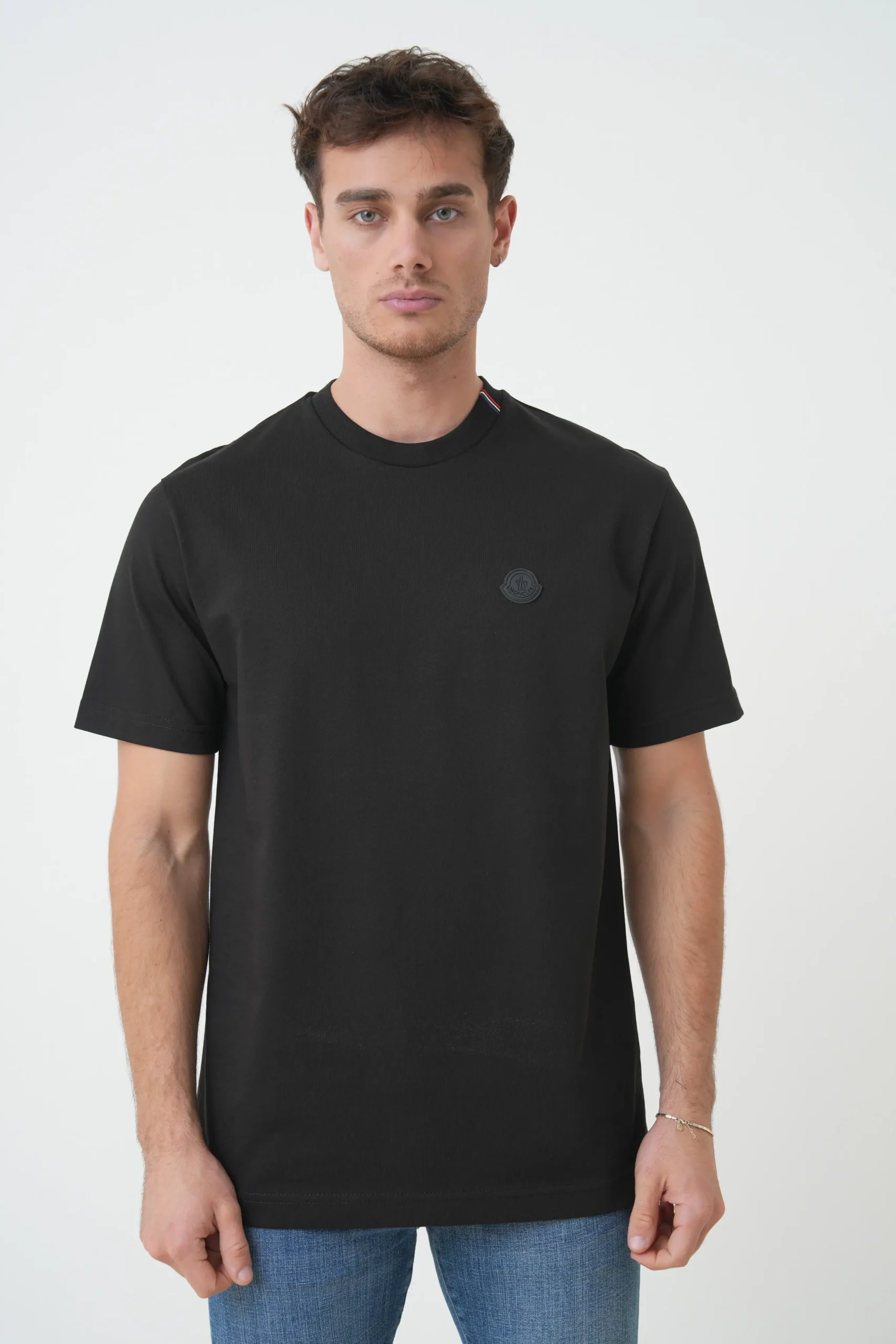 2025151063 Moncler 'Tricolour Detail' Logo Patch T-Shirt – Bild 1
