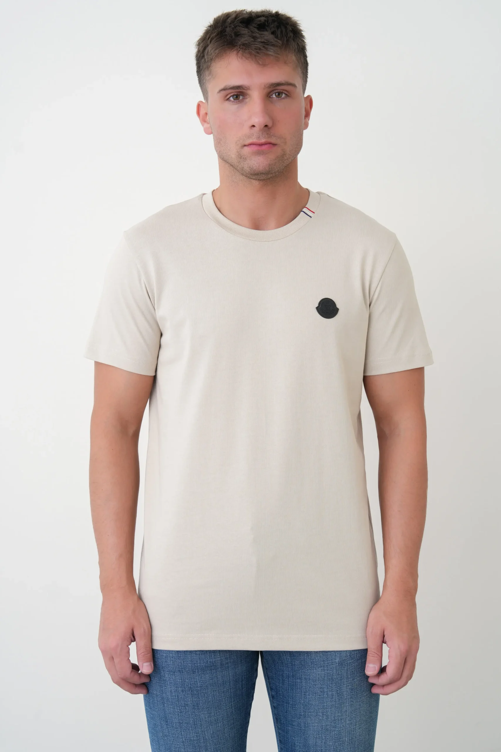 26 mayıs1822 Moncler 'Tricolour Detail' Logo Patch T-Shirt – Bild 1