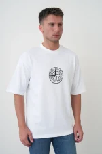 Stone Island "Compass' Print T-Shirt – Bild 3