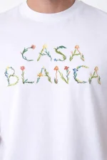 Casablanca 'Floral Logo' Print T-Shirt – Bild 3