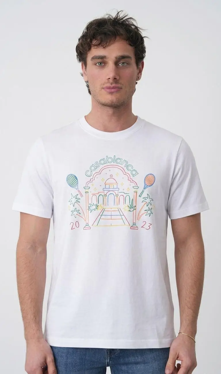 WhatsApp Image 2026-07-23 at 2.14.07 AM Casablanca 'Crayon Temple' Print T-Shirt – Bild 1