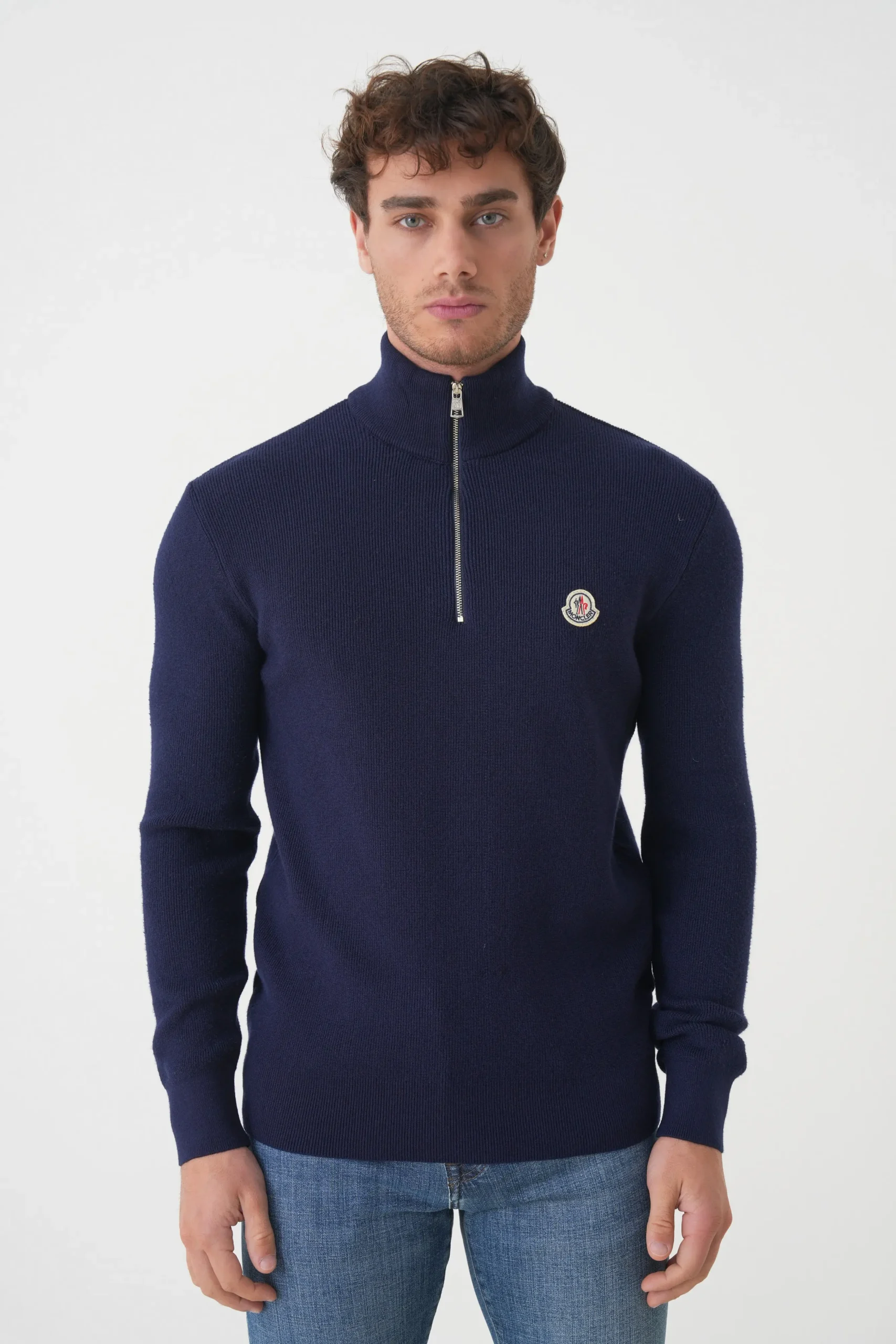 studio2025123151 Moncler Half-Zip Logo Patch Trui – Bild 1
