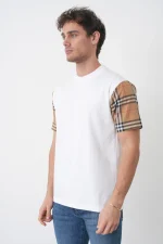 Burberry 'Checked Sleeve' T-Shirt – Bild 3