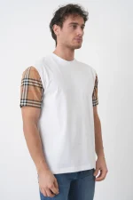 Burberry 'Checked Sleeve' T-Shirt – Bild 4