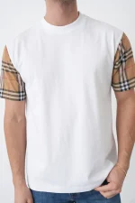 Burberry 'Checked Sleeve' T-Shirt – Bild 5